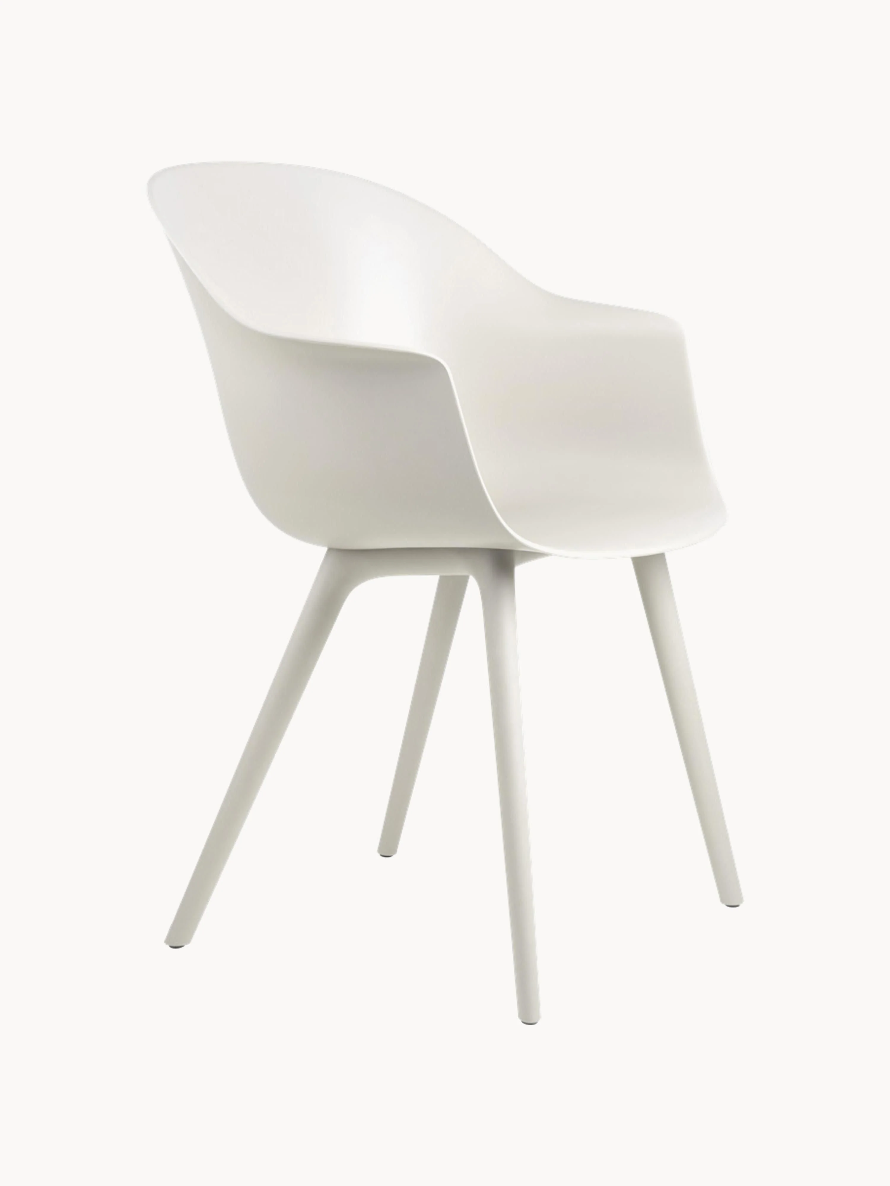 gubi Garden armchair Bat - White, matte