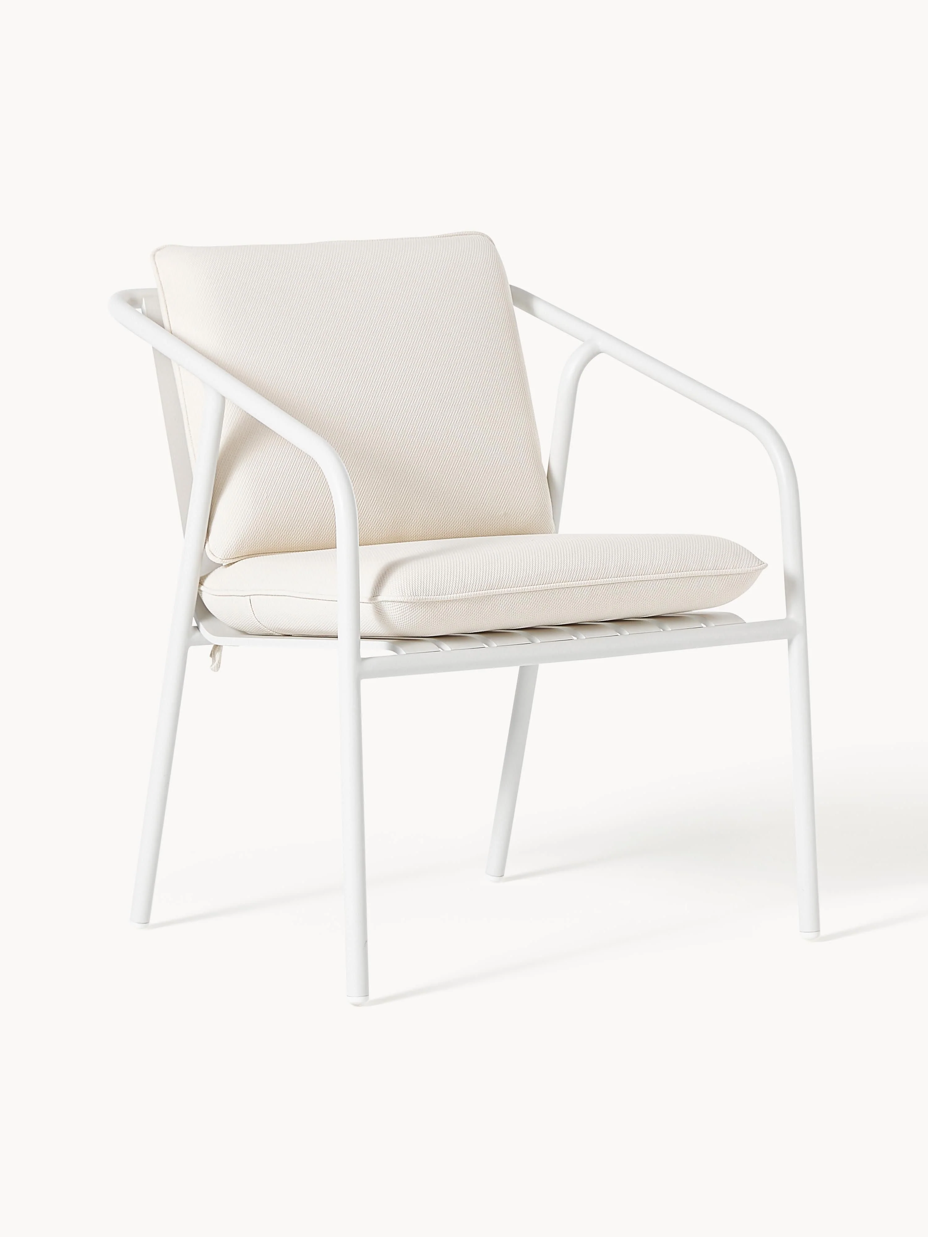 Westwing Collection Caio garden armchair - Off-white, white