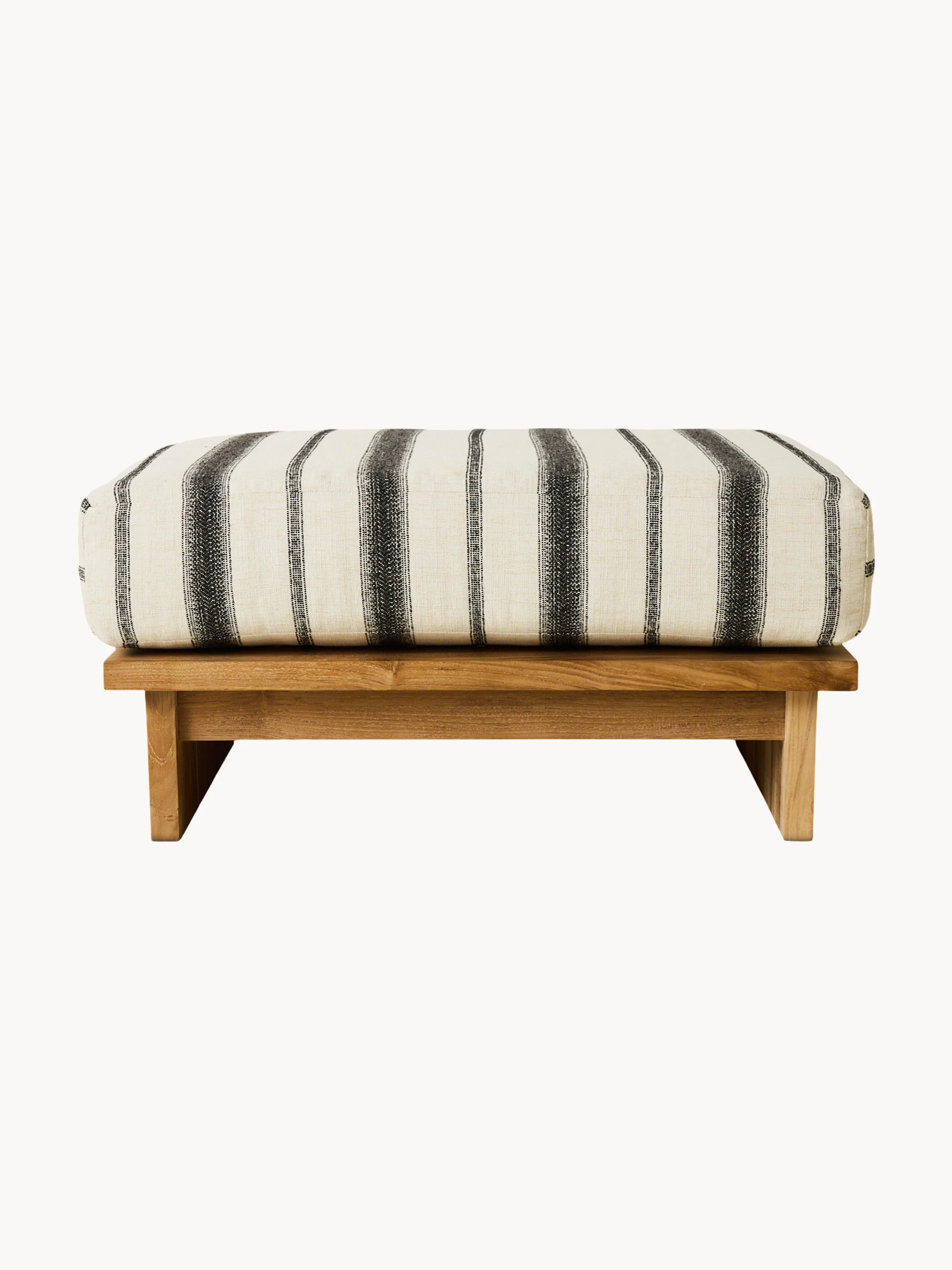 HKliving Chalkstripe garden stool made of teak wood