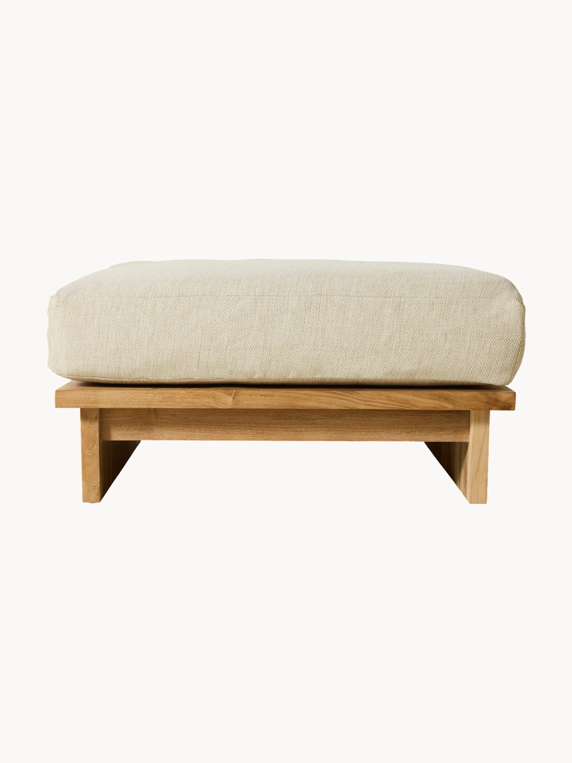 HKliving Natural garden stool made of teak wood