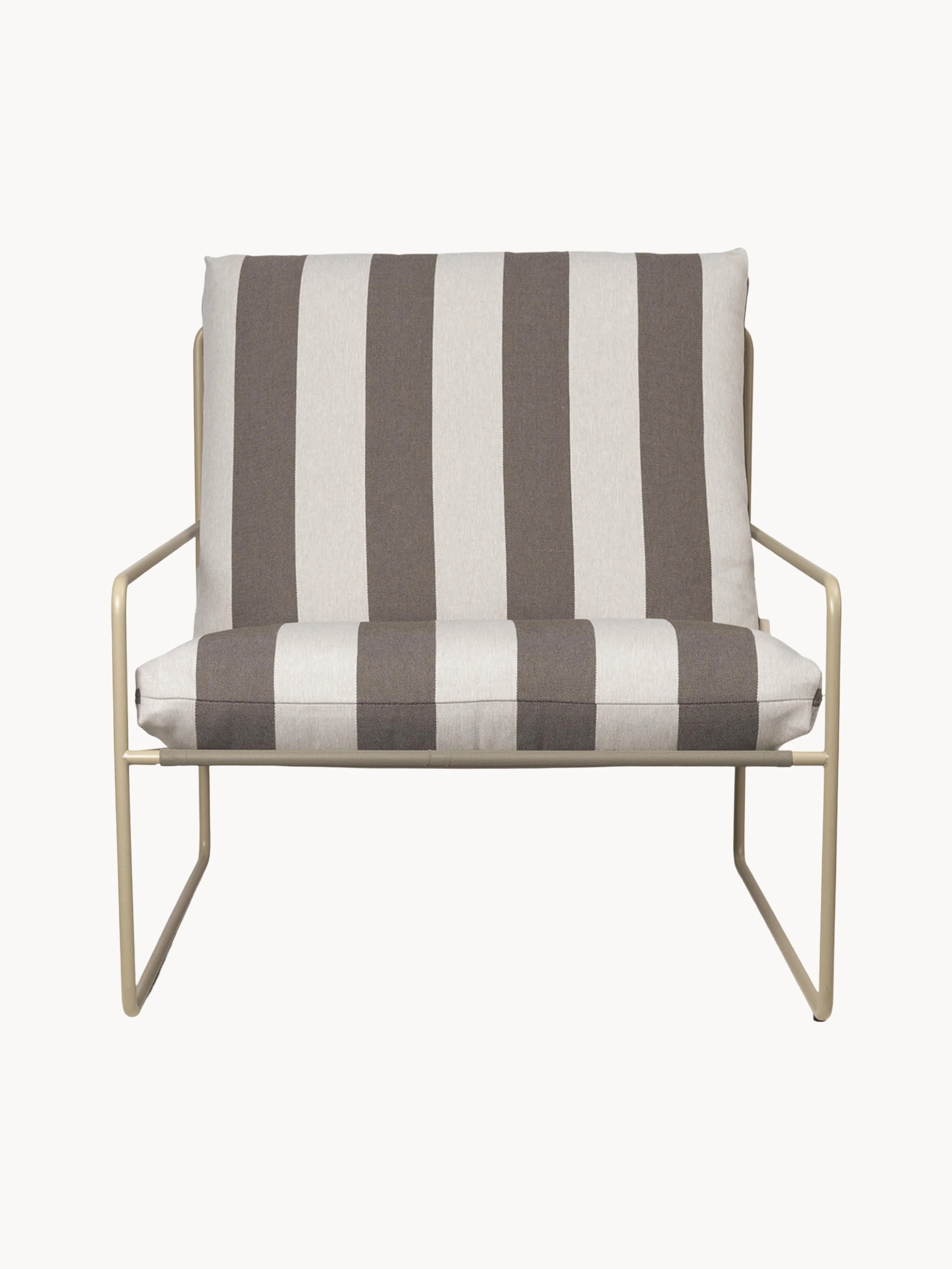 Ferm Living Desert garden lounge chair, Woven fabric off white, taupe, cream white
