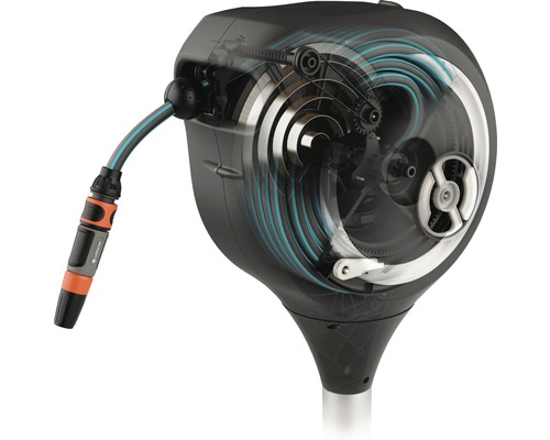 Garden hose box GARDENA RollUp M including 20 m hose, 360° swivel and RollControl technology