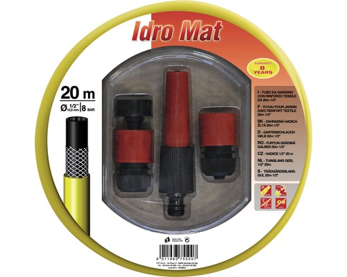 Hornbach Garden hose set 1/2 inch, with 4-piece plug-in system 20m