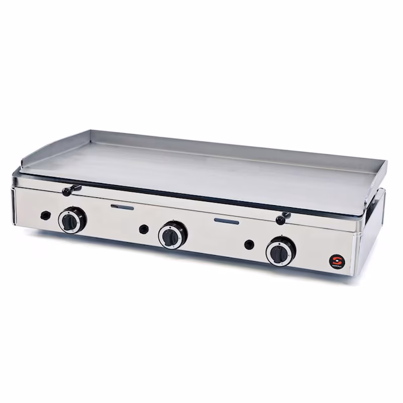 Gas griddle plate Frytop - SAMMIC SPG-1001 Gas - Steel - 3 burners - Plate area 983 x 395 mm
