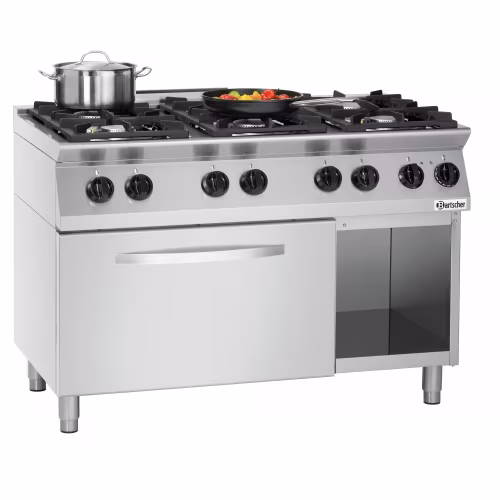 Gas stove 6 flames 1200 x 700 x 955 mm