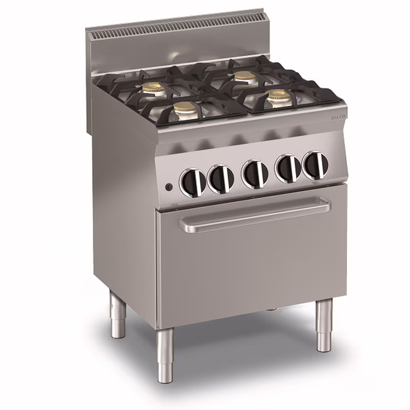 SILKO Gas stove with 4 burners and electric convection oven