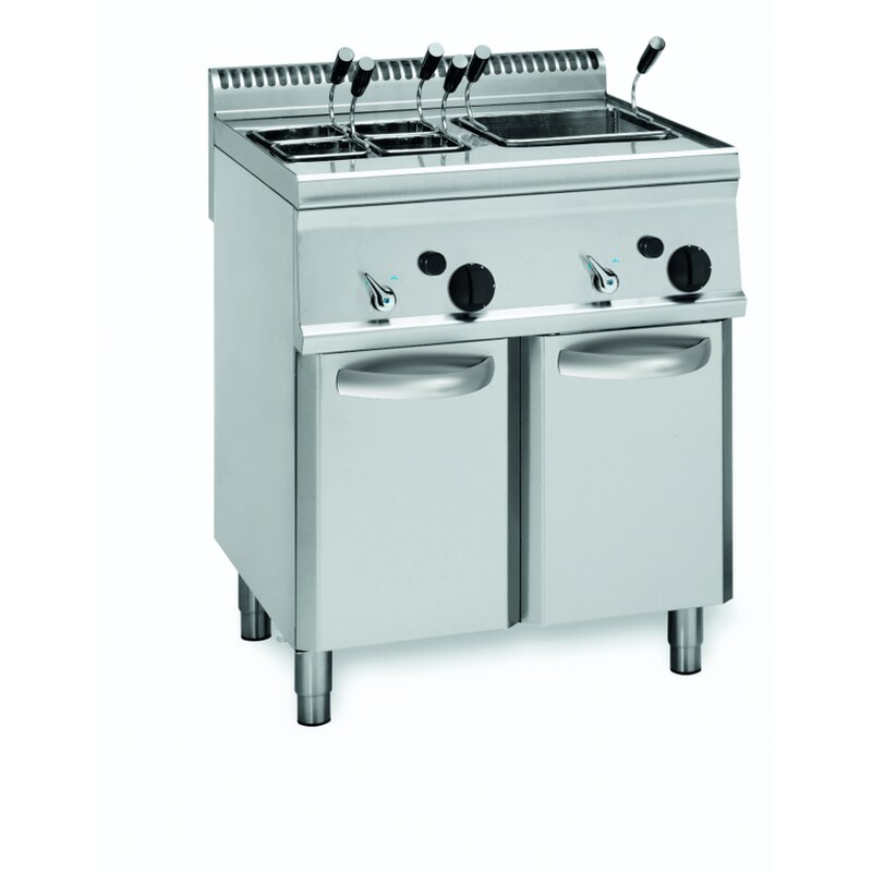 Gas pasta cooker, 2 basins, 2 x 23 liters, freestanding unit