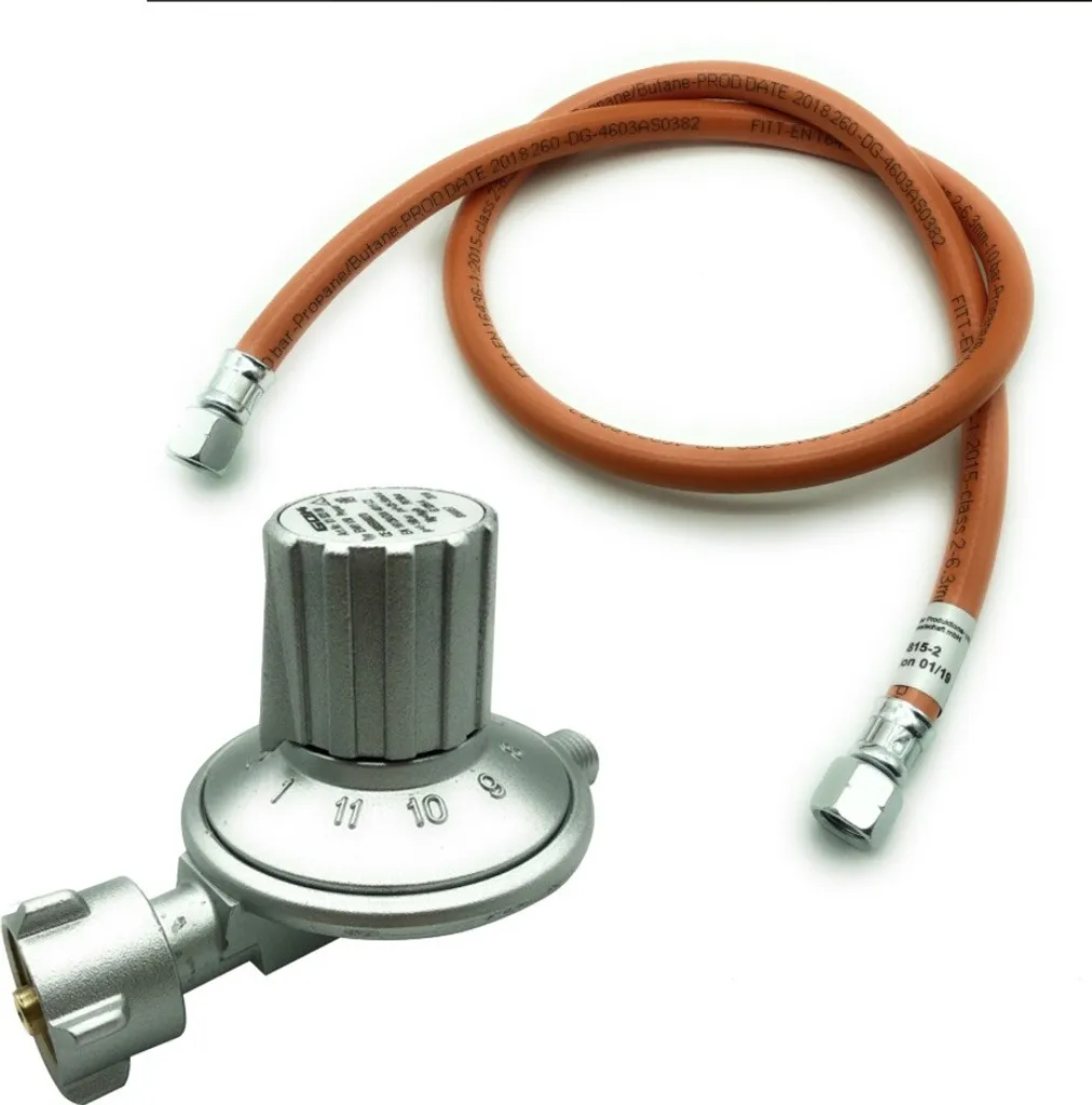 Optimgas Gas burner 18cm for grills and paella pans. Accessories for gas burner: pressure regulator 25-50mbar (for propane) + gas hose 1.5mtr.