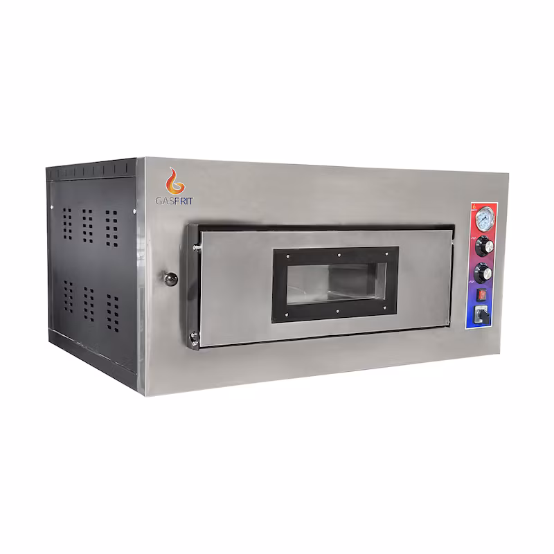Gasfrit – Gas pizza oven, 1 chamber, 6 pizzas Ø 33 cm, maximum temperature 500 °C