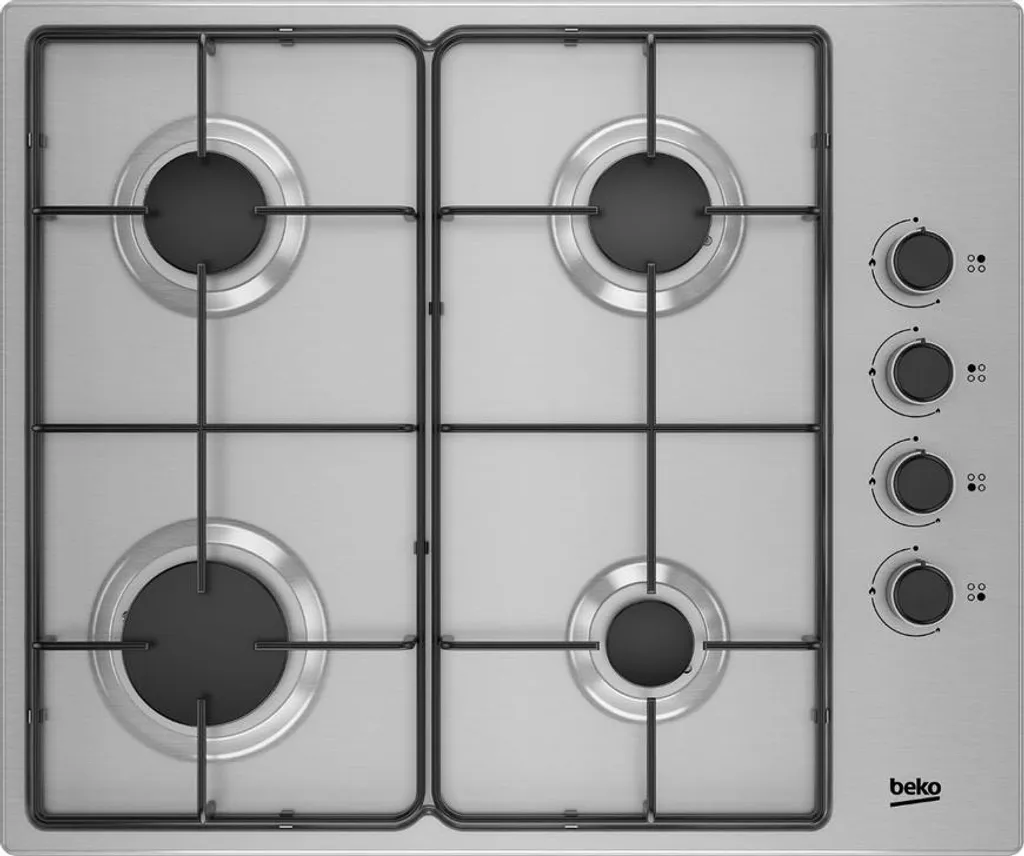 Gas hob 60 cm, 4 stainless steel burners Beko HIGG64123SX