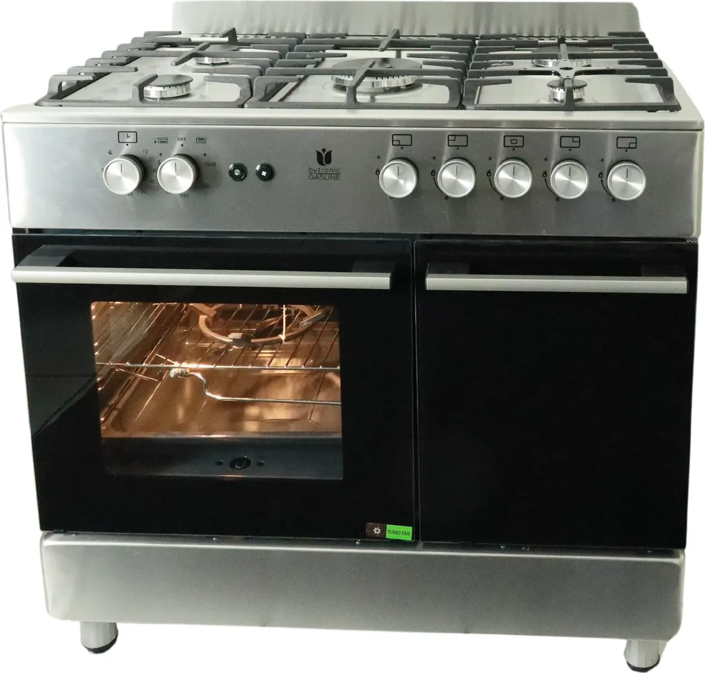 Gasline GAG90GOXFL Matt Gas Freestanding Cooker with Bottle Cabinet 90cm Propane 50 Mbar