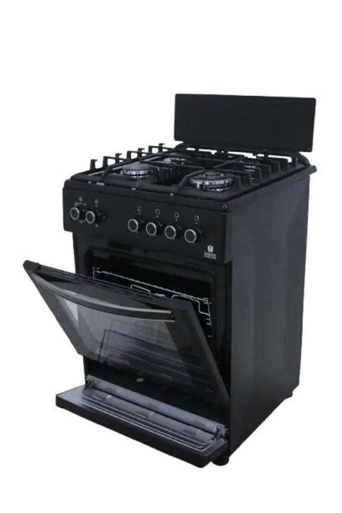 Gasline 60cm gas range cooker with gas oven SHGG6060KGGB, grill, convection, wok, black, natural gas, LPG