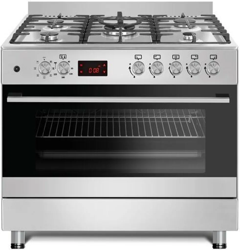 Gasline Gourmet GAG90GOXEL – 90cm gas range cooker with 5 high-performance burners, electric oven, natural gas 20mbar, LPG 50mbar