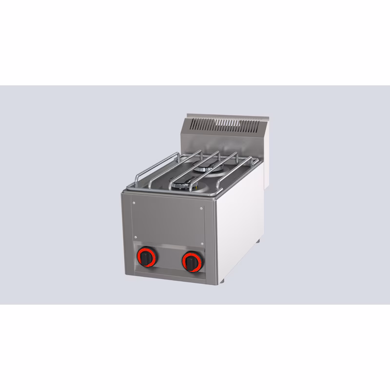Commercial gas stove with 2 burners, tabletop model, 6.6 kW, 330x600x290mm, gas burner