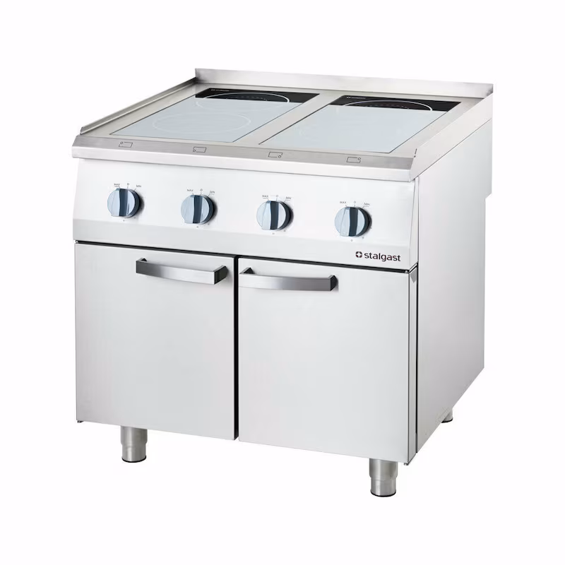 Commercial induction cooker, electric cooker, 14 kW, 800x700x850mm, 4 cooking zones