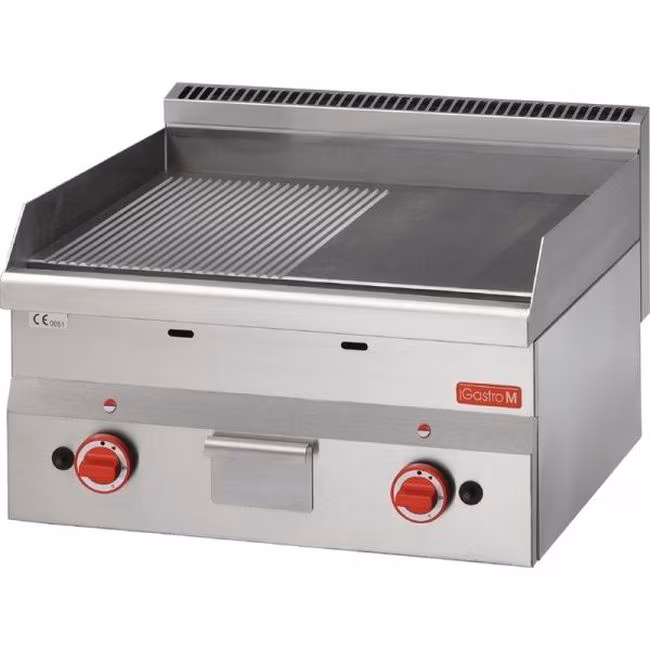 Gastro M 600 Gas Grill Plate 60/60FTRG 2/3 Smooth and 1/3 Ribbed