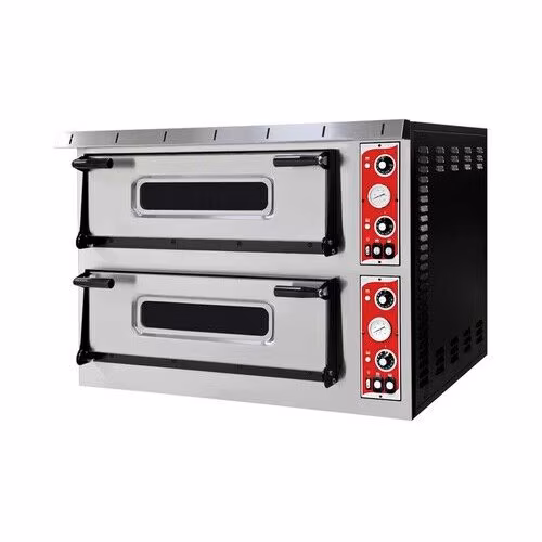Commercial pizza oven, oven for pizza and tarte flambée, 400V, 1005 x 1350 x 415mm, 2 chambers