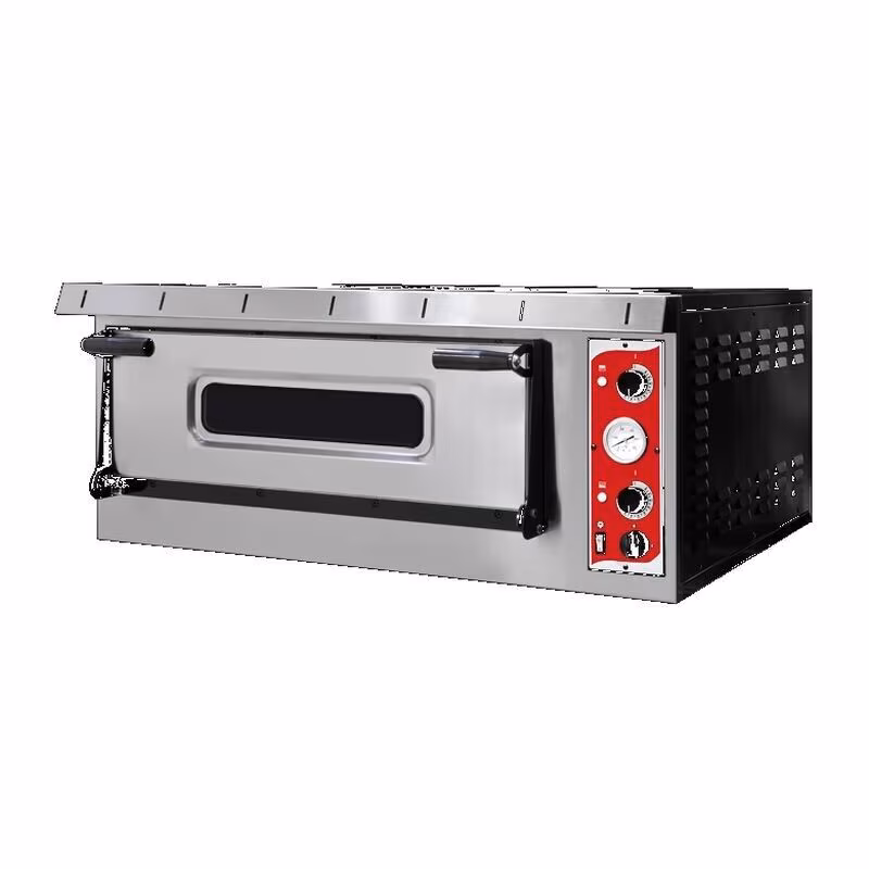 Commercial pizza oven, oven for pizza and tarte flambée, 400V, 1005 x 970 x 415mm, 1 chamber