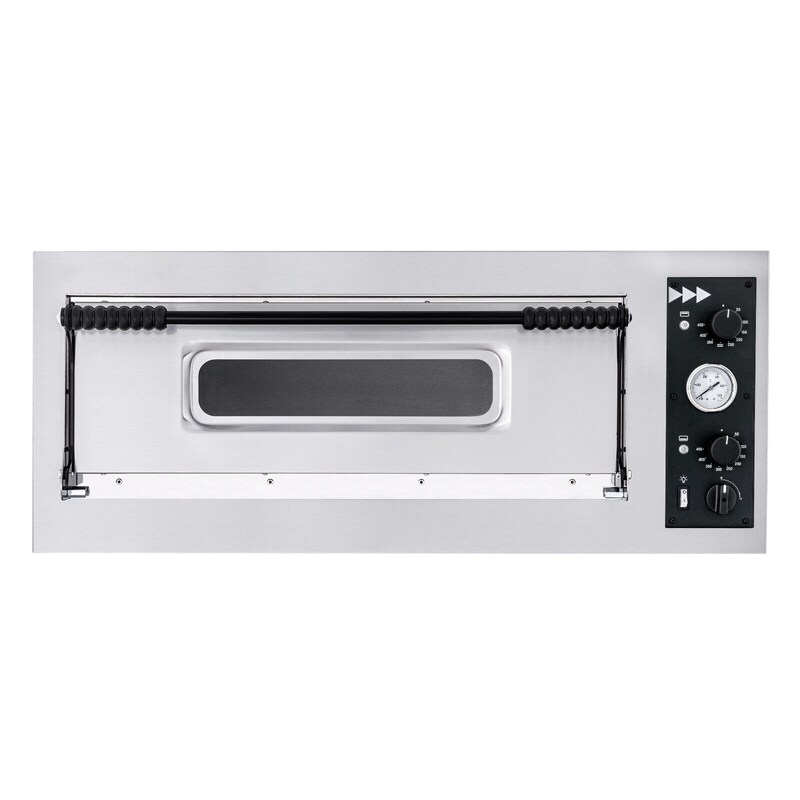 Commercial pizza oven, oven for pizza and tarte flambée, 400V, 1360x955x415mm, 1 chamber, 9 kW