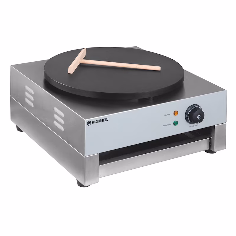 GastroHero Electric Crêpe Maker Ø 400 mm – Professional stainless steel appliance for perfect crêpes in restaurants & cafes