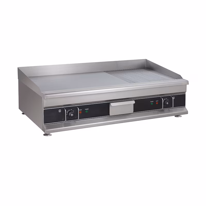 GastroHero Electric Grill Plate Eco 998x398 ½ smooth, ½ ribbed - Tabletop appliance