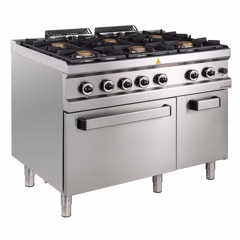 GastroHero gas cooker series 77 - 110/70 with gas oven 48 kW