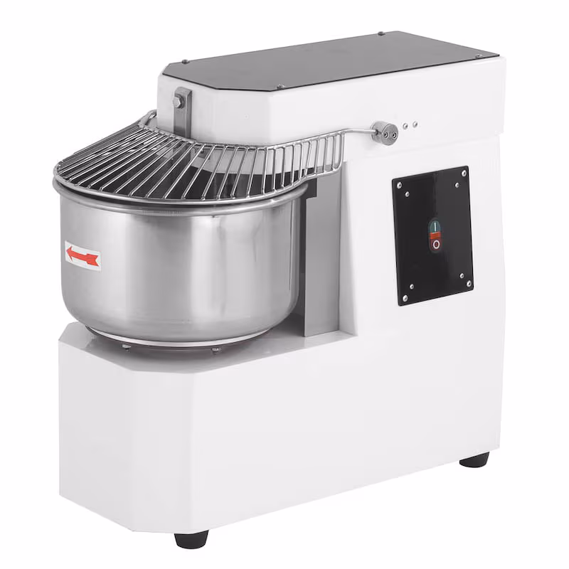 GastroHero Dough Kneading Machine ECO 20L – 230V Spiral Dough Machine with Fixed Stainless Steel Head