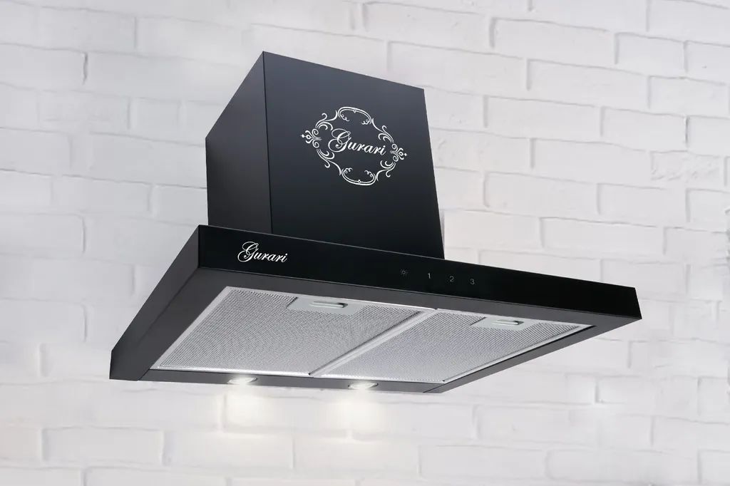 Gurari GCH F 462 BL 6 Cooker Hood 60cm 1000m³/h Flat Panel Wall Hood Black