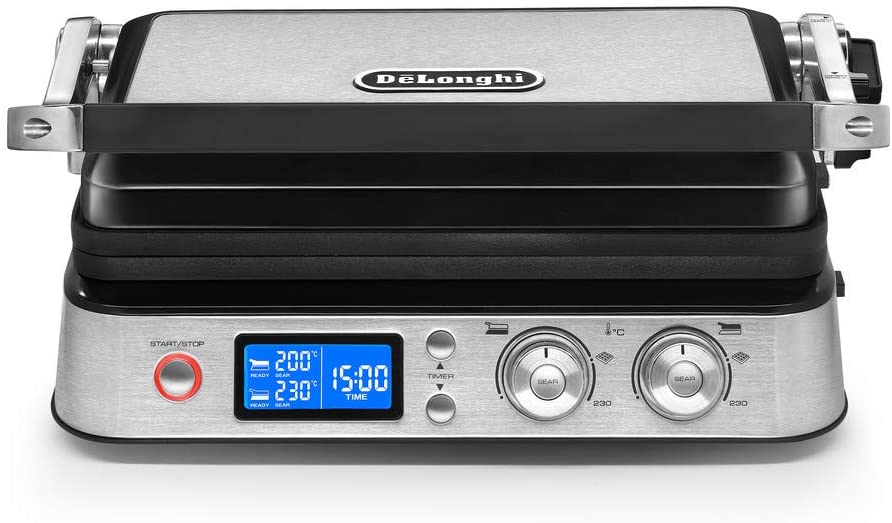 DeLonghi De \'Longhi CGH 1012.d Table (Power 2000 W Electric Grill, Heat Mat Temperature Selection in 2 different interchangeable Panels)