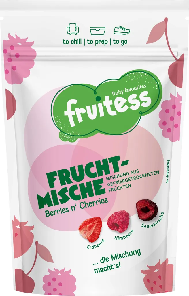 Freeze-dried Berries n Cherries FRUITESS FRUIT MIX, 30g
