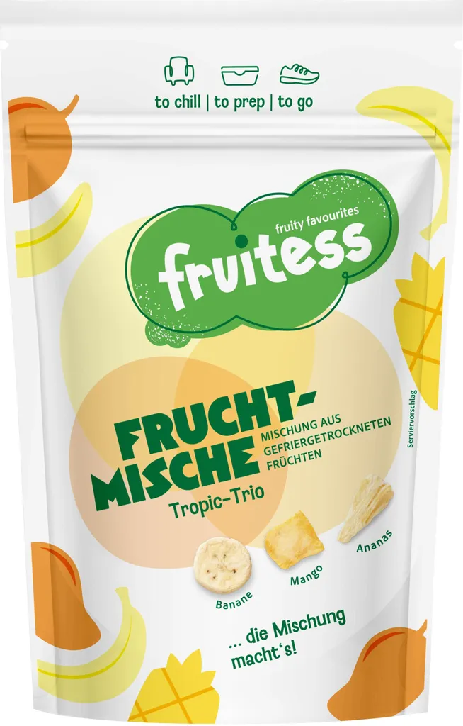 Freeze-dried Tropic Trio FRUITESS FRUIT MIX, 45g