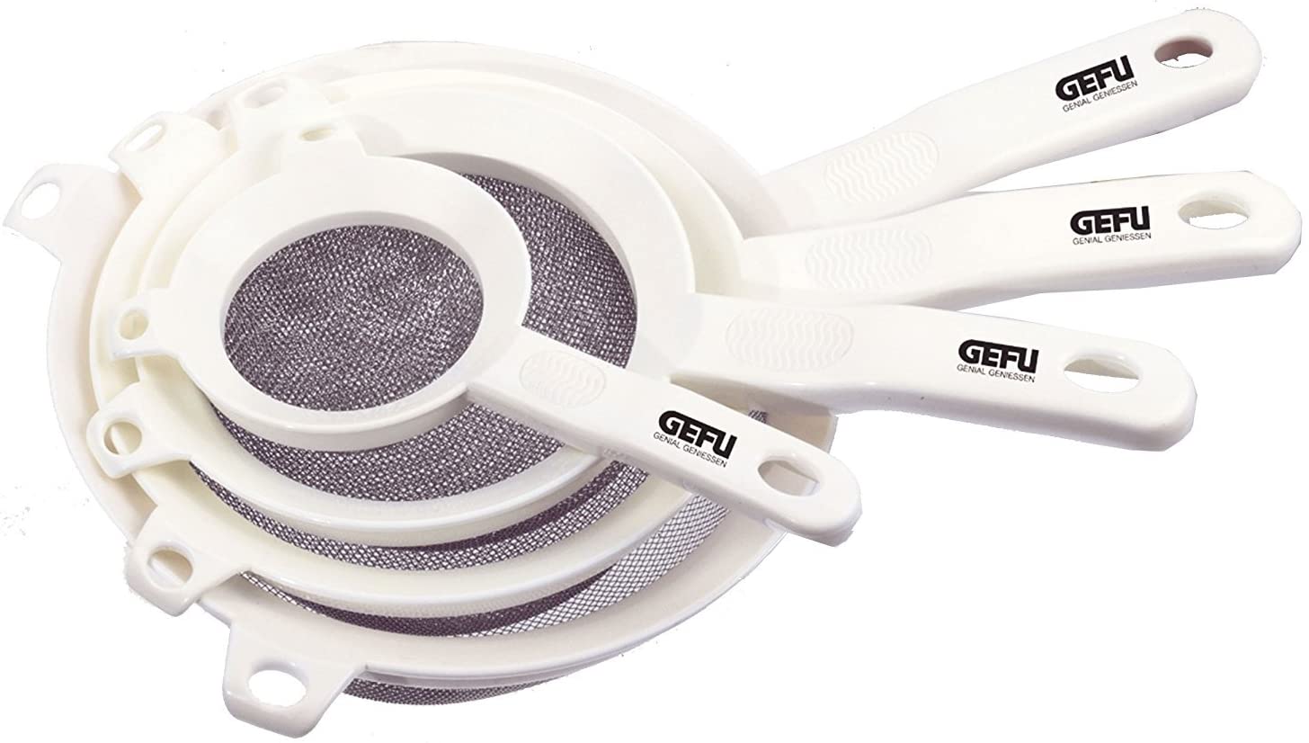 GEFU Sieve Handle Stainless Steel / White 23 x 12 x 7 cm Diameter 12 cm