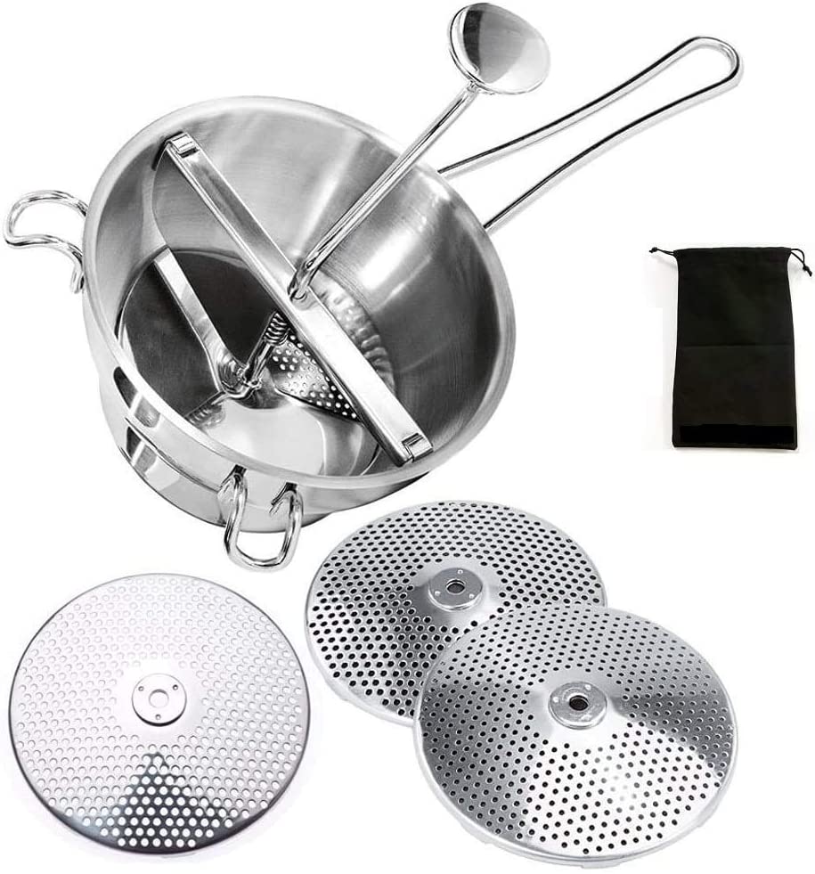Gefu 24200 + 24210 Original Flote Lotte Multi-Purpose Food Strainer + 3 Perforated Discs and Cloth Bag