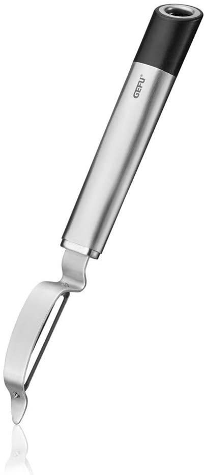 GEFU Pendulum Peeler Primeline for Fruit and Vegetables, Ratchets, Universal Peeler Made of High-Quality Stainless Steel Handed and Left