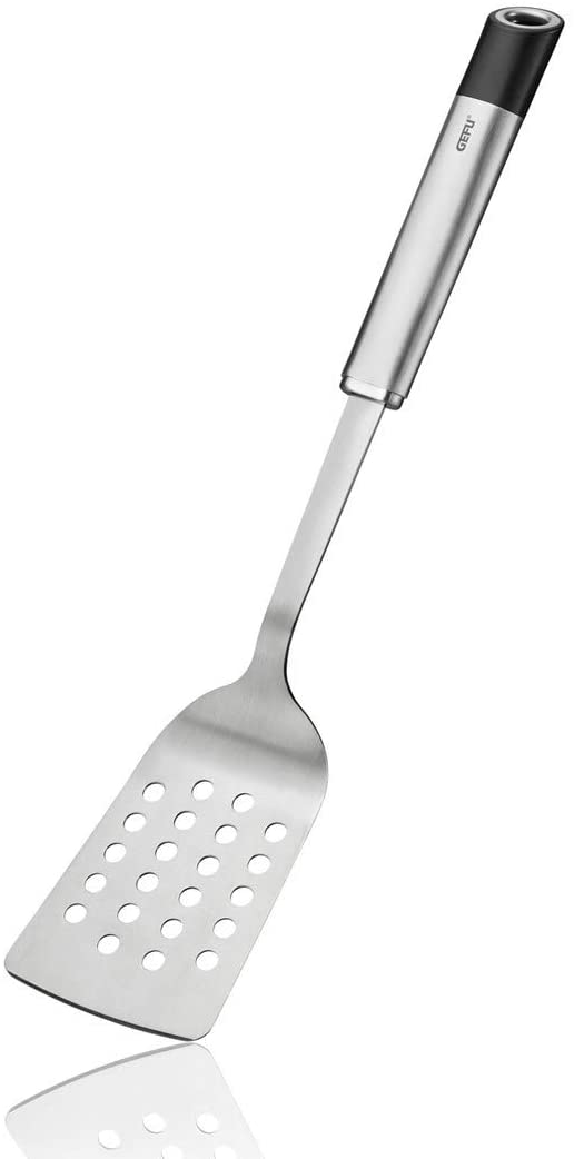 Gefu Primeline 29203 Stainless Steel Spatula - Professional Spatula for the Pan with Non-Stick Reversible Surface - 31.5 cm Long