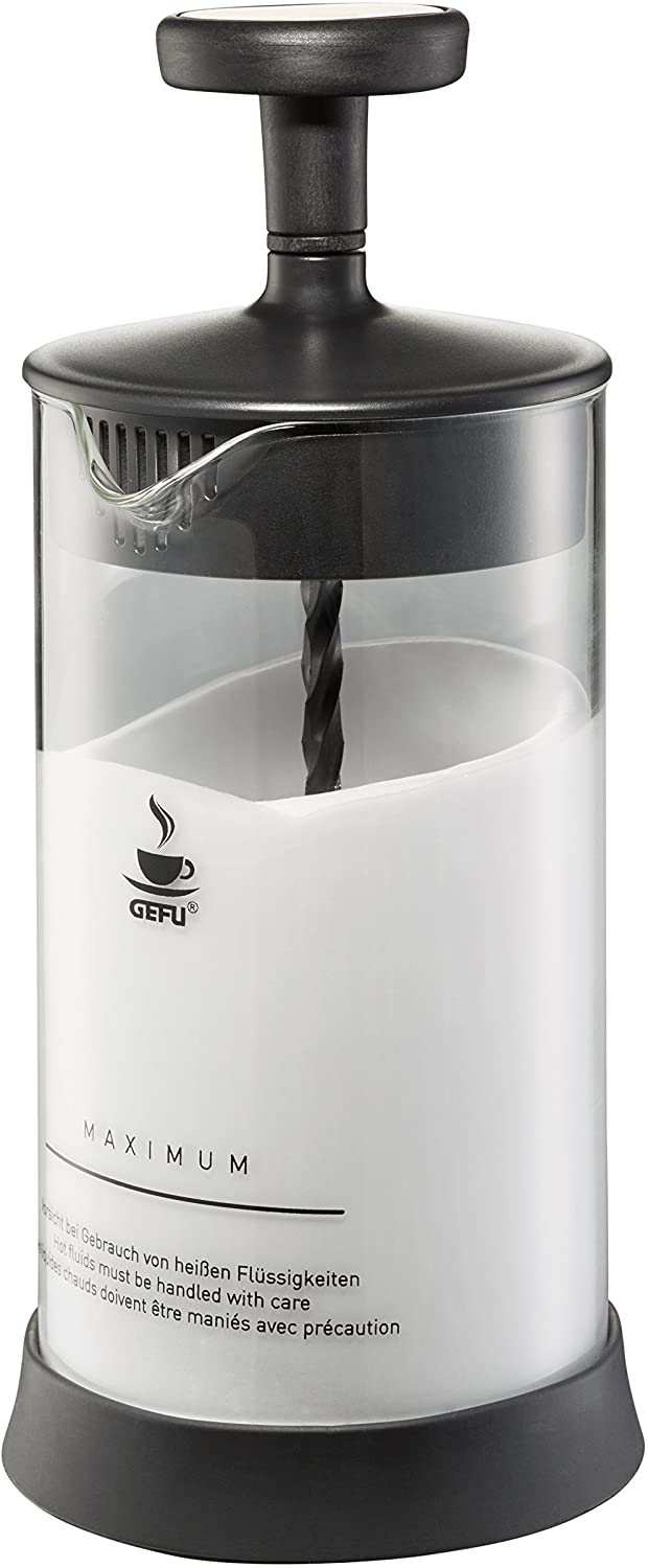 Gefu Antonio 16370 Milk Frother with Integrated Spout for Hot or Cold Milk