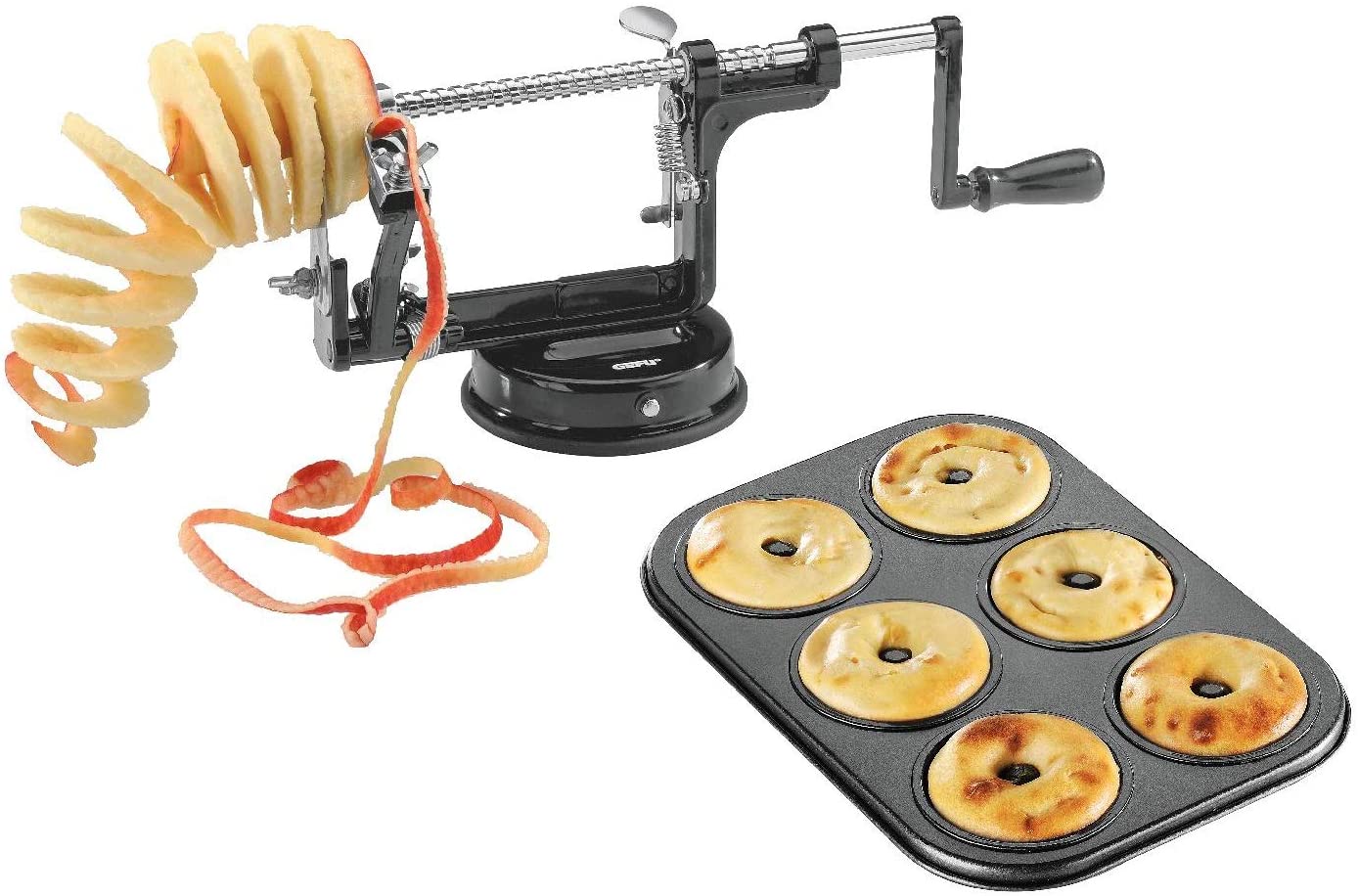 Gefu Apple Peeler 3 in 1 Set with Cake Tin