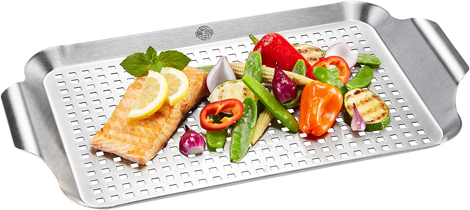 GEFU Casserole Dish for Vegetables, Grill, Stainless Steel