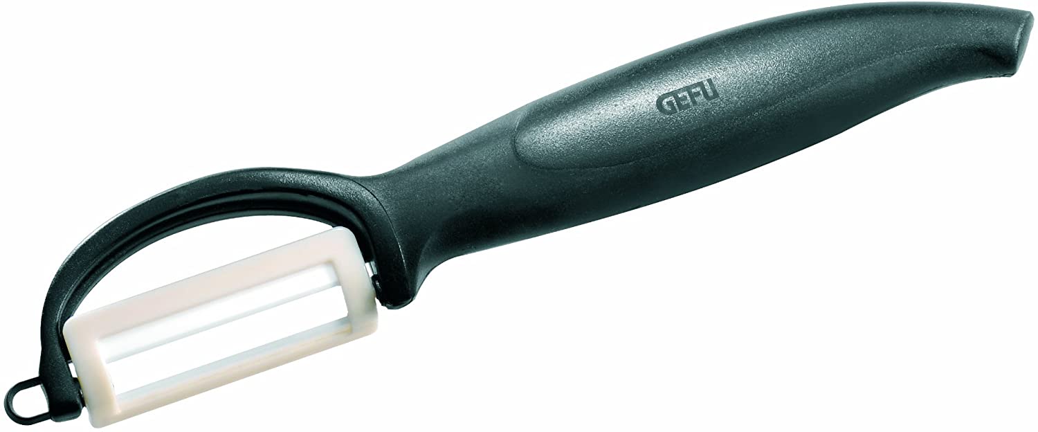 Gefu Ceramic Peeler, for Vegetables, 2 Blades, for Right- & Lefthanders, 12770