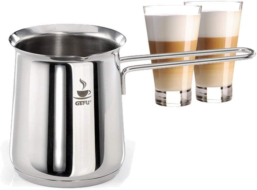 Gefu Frothing Jug Claudio, for Milk, Suitable for Induction, Stainless Steel, 300ml, 16050
