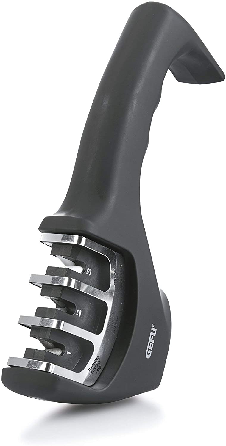Gefu GE13930 Colt Knife Sharpener Stainless Steel 20.5 x 7.5 x 4.5 cm Black
