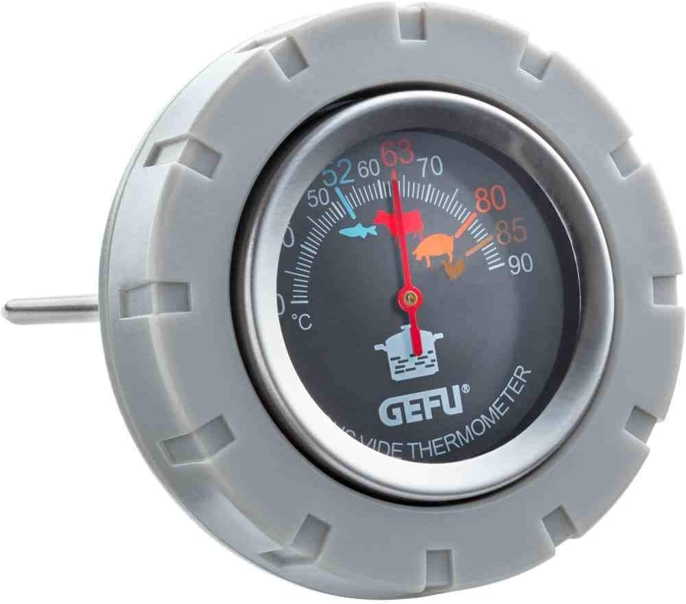 Gefu Seguro Sous Vide Thermometer, Temperature Meter, Stainless Steel, Plastic, Ø 22 cm, 21900