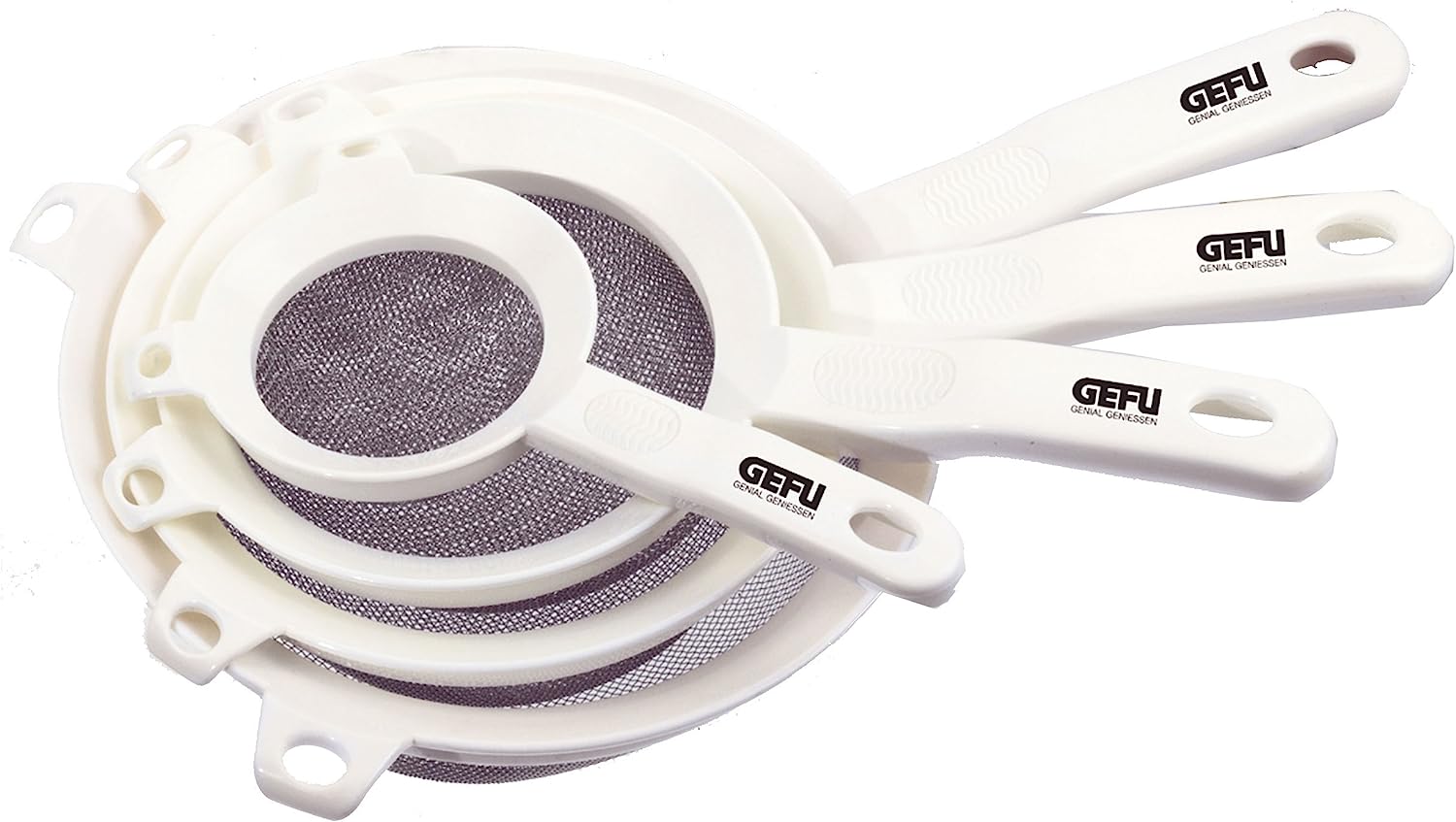 GEFU Sieve handle noble steel / white 8 X 4 X 17 cm diameter 7 cm
