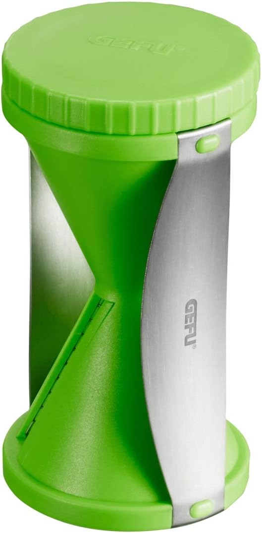 Gefu Spirelli Spiral Cutter Vegetable Slicer with Remnant Holder, Stainless Steel/Plastic, Red, 89265