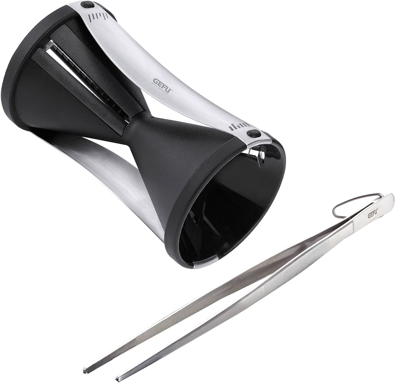 Gefu Spirelli & Tweezer-Set, Spiral Cutter, Kitchen Tweezer 2-PCs., 00079/A