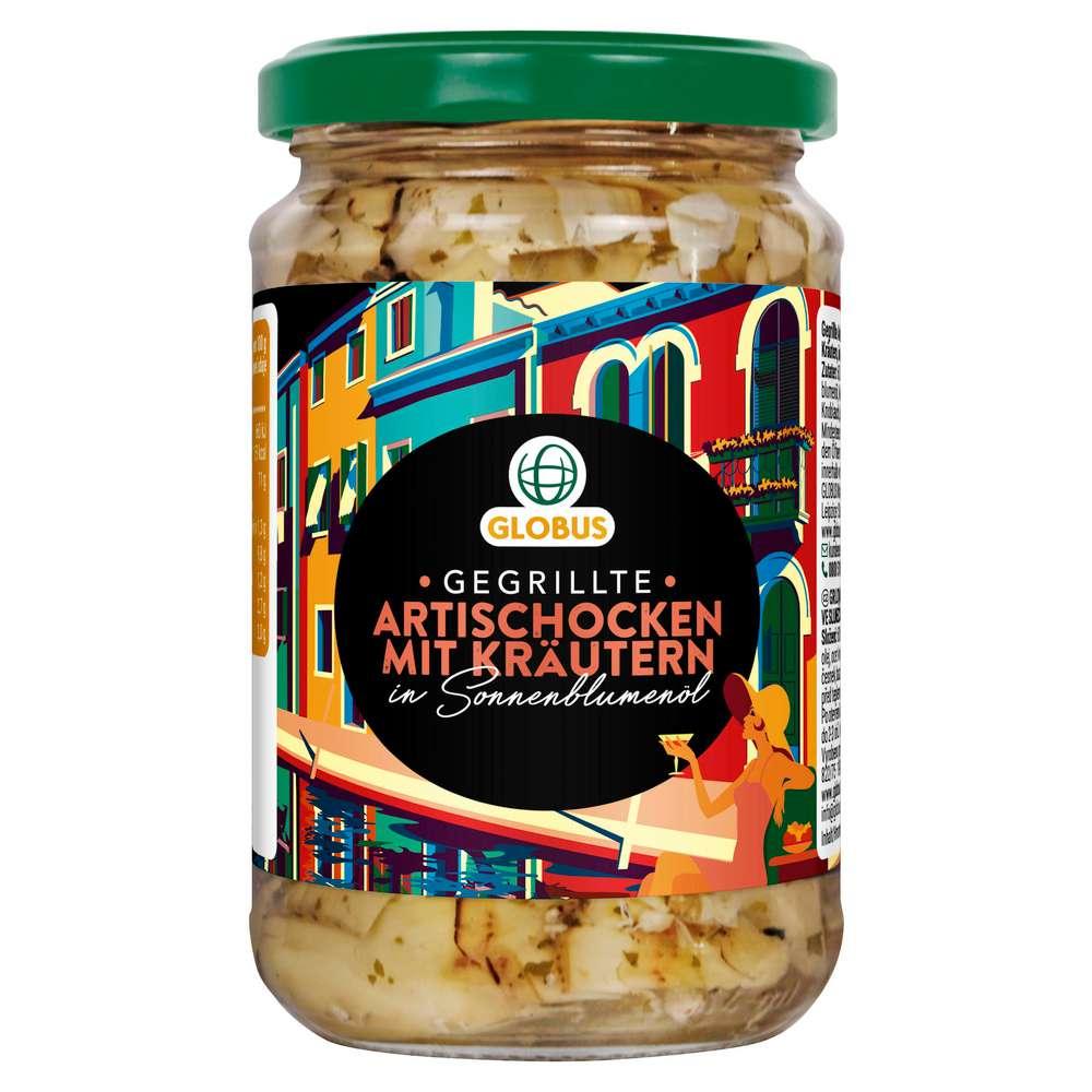 GLOBUS Grilled artichokes in a jar