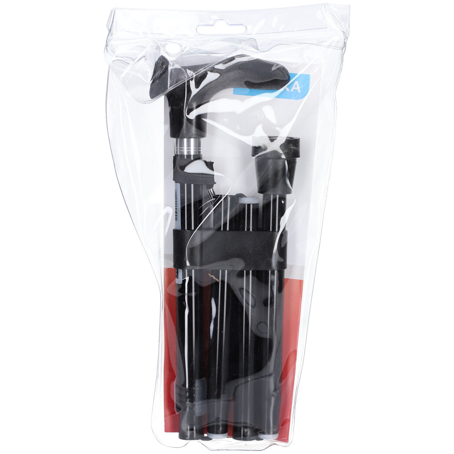 GEHSTOCK Walking stick foldable right black 1 St