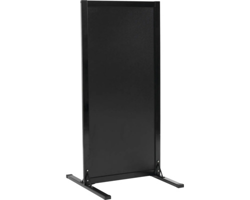 Woody sidewalk sign, pine wood, black, 56x117 cm