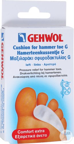 Gehwol hammer toe pad G polymer gel pad left 1 piece