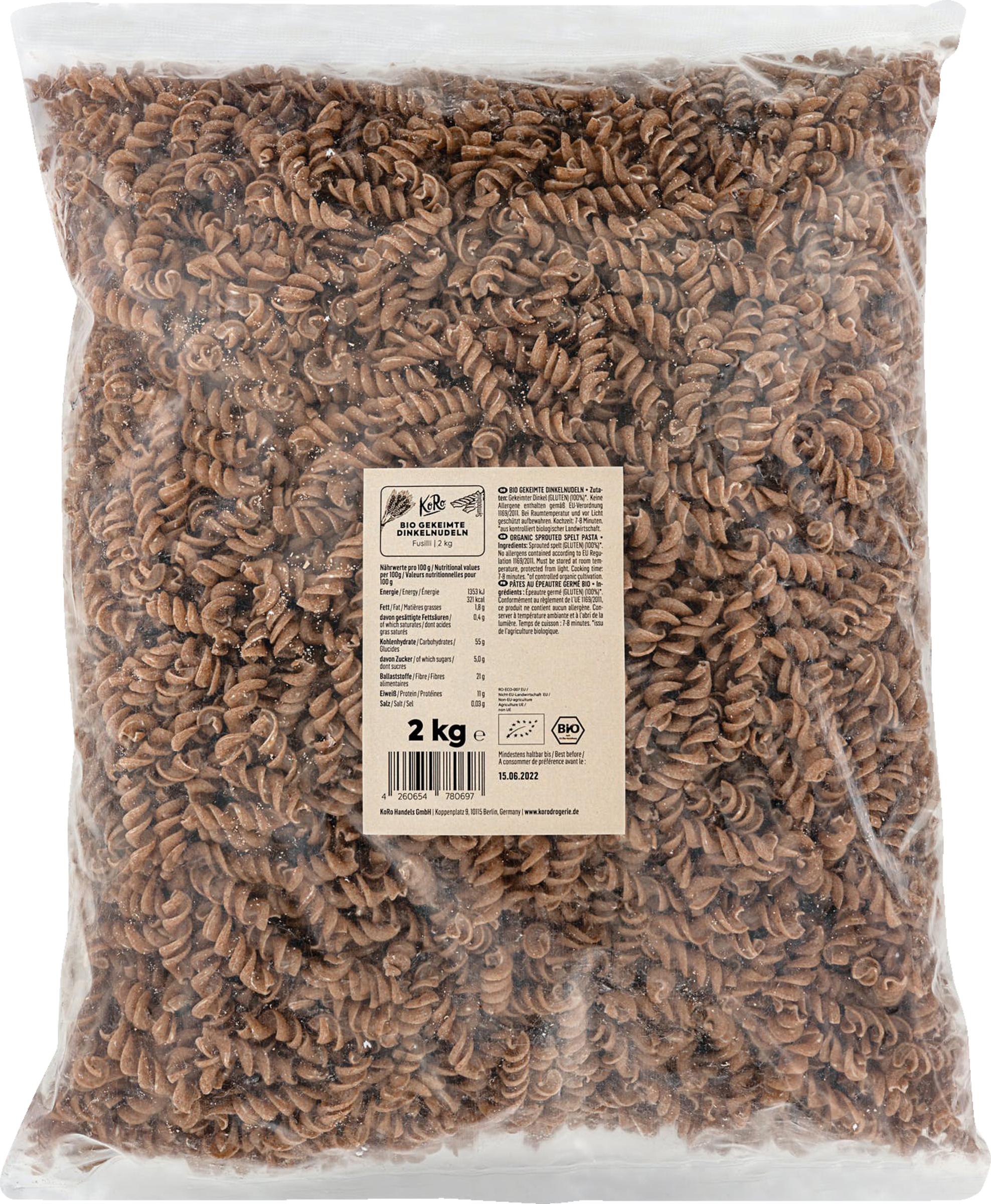 KoRo Sprouted organic spelled noodles